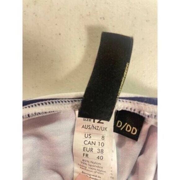 Bond-Eye Australia One piece Blue Stripe Swimsuit US 8 D DD - Picture 7 of 7